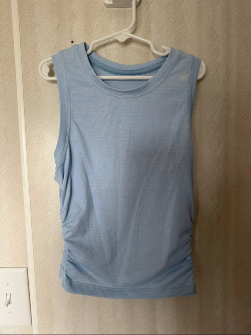lululemon athletica Light Blue Sleeveless Tank with Side Ruching